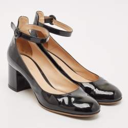  Gianvito Rossi Black Patent Leather Mary Jane Pumps Size 41