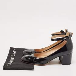  Gianvito Rossi Black Patent Leather Mary Jane Pumps Size 41