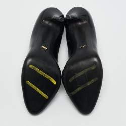 مملوكة مسبقًا Sergio Rossi Black Patent Leather Round Toe Pumps Size 40