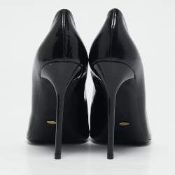 مملوكة مسبقًا Sergio Rossi Black Patent Leather Round Toe Pumps Size 40