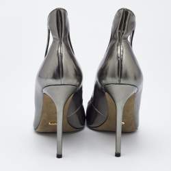 Sergio Rossi Metallic Leather Oblo Cut Out Pumps Size 38
