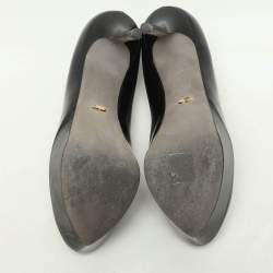 Pre Owned Sergio Rossi Black Patent Leather Platform Pumps Size 40.5