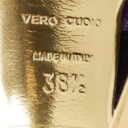 Pre Owned Sergio Rossi Black Velvet Strappy Sandals Size 38.5