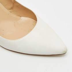 Sergio Rossi White Leather Pointed Toe Pumps Size 40
