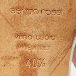 Pre Owned Sergio Rossi White Leather Slingback Sandals Size 40.5