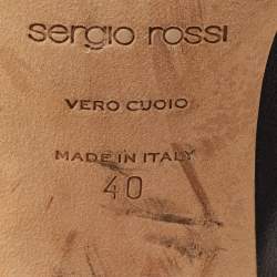 Sergio Rossi Black Leather Knee Length Boots Size 40