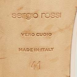 مملوكة مسبقًا Sergio Rossi Light Pink Patent Leather Sr Twenty Slingback Pumps Size 41