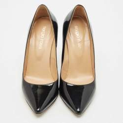 Pre Owned Sergio Rossi Black  Patent Leather Pointed Toe Pumps Size 34