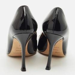 Pre Owned Sergio Rossi Black  Patent Leather Pointed Toe Pumps Size 34