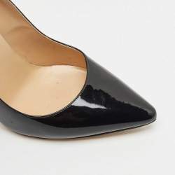 Pre Owned Sergio Rossi Black  Patent Leather Pointed Toe Pumps Size 34