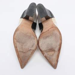 Pre Owned Sergio Rossi Multicolor Leather and Python Pumps Size 36.5