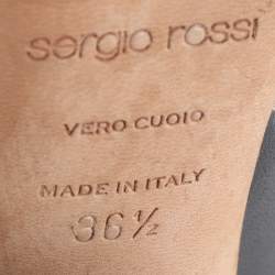 Pre Owned Sergio Rossi Multicolor Leather and Python Pumps Size 36.5