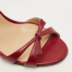 Pre Owned صندل بكعب رفيع سيور كاحل سيرجيو روسي جلد مكشكش رمادي معدني مقاس 40