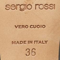 Pre Owned Sergio Rossi Cream Satin Rose Pearl Applique Pumps Size 36