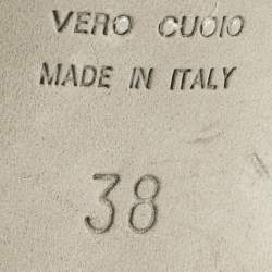 Pre Owned Sergio Rossi Blue Eel Leather D'orsay Pumps Size 38