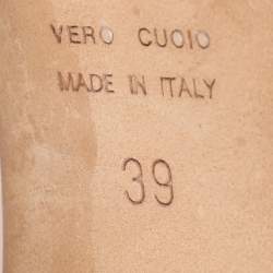 Pre Owned Sergio Rossi Size 39 Beige Patent Leather Platform Pumps