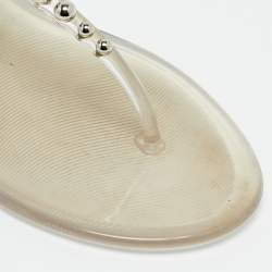 مملوكة مسبقًا Sergio Rossi Size 41 Transparent PVC Ankle Strap Sandals