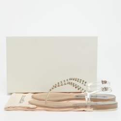 مملوكة مسبقًا Sergio Rossi Size 41 Transparent PVC Ankle Strap Sandals