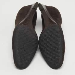 Pre Owned حذاء الكعب العالي سيرجيو روسي أسود أسود خشب بني مقاس 39