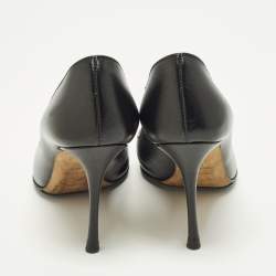 مملوكة مسبقًا حذاء كعب عالي سيرجيو روسي جلد سفريانو أسود جوديفا مقاس 35.5