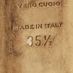 مملوكة مسبقًا حذاء كعب عالي سيرجيو روسي جلد سفريانو أسود جوديفا مقاس 35.5