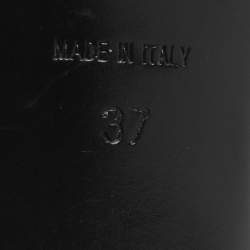 Pre Owned صندل حزام عند الكاحل جلد بايثون رمادي بحزام سيرجيو روسي مقاس 37