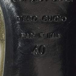 Pre Owned حذاء مول سيجيو روسي جلد أخضر مقدمة مدببة مقاس 40