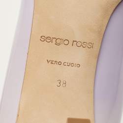 Pre Owned Sergio Rossi Size 38 Lilac Purple Patent Leather Pointed Toe Pumps