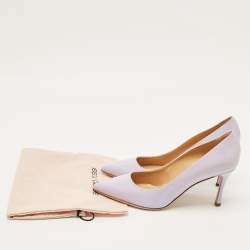 Pre Owned Sergio Rossi Size 38 Lilac Purple Patent Leather Pointed Toe Pumps