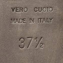 Pre Owned Sergio Rossi Size 37.5 Mustard Yellow Satin Ankle Strap Platform Sandals