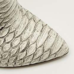 مملوكة مسبقًا بوت سيرجيو روسي جلد أسود بطول الركبة على منصة مقاس 36.5