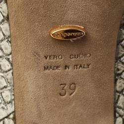 مملوكة مسبقًا بوت سيرجيو روسي جلد أسود بطول الركبة على منصة مقاس 36.5