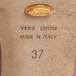 Pre Owned Sergio Rossi Size 37 Pink Patent Leather Platform Pumps