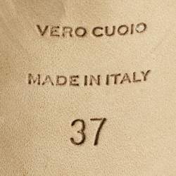 Pre Owned Sergio Rossi Size 37 Burgundy Patent Leather Slingback Pumps