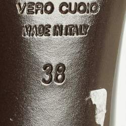 Pre Owned Sergio Rossi Size 38 Brown Tortoise Patent Leather Pointed Toe Pumps