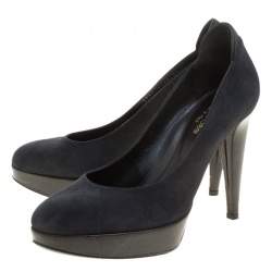 Sergio Rossi Grey Suede Platform Pumps Size 37