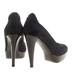 Sergio Rossi Grey Suede Platform Pumps Size 37