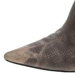 Sergio Rossi Two Tone Karung Pointed Toe Ankle Boots Size 38