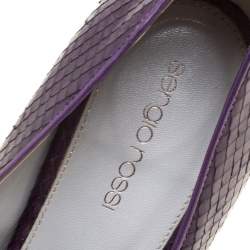 Pre Owned Sergio Rossi Purple Python Pointed Toe Pumps Size 39