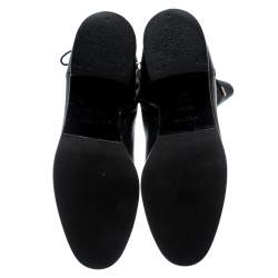 Pre Owned بوت سيرجيو روسي جلد أسود للركبة مقاس 37.5