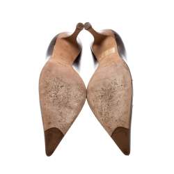 Pre Owned Sergio Rossi Brown Leather Pointed Toe Pumps Size 40