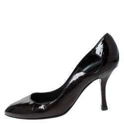 Sergio Rossi Black Patent Leather Marissa Pumps Size 39