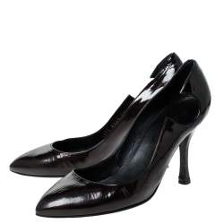 Sergio Rossi Black Patent Leather Marissa Pumps Size 39