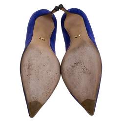 Pre Owned Sergio Rossi Purple Suede Pointed Toe Pumps Size 41