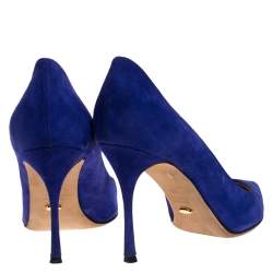 Pre Owned Sergio Rossi Purple Suede Pointed Toe Pumps Size 41
