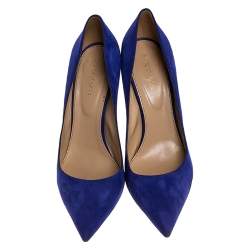 Pre Owned Sergio Rossi Purple Suede Pointed Toe Pumps Size 41