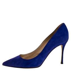 Pre Owned Sergio Rossi Purple Suede Pointed Toe Pumps Size 41