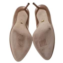 Pre Owned Sergio Rossi Beige Leather Pumps Size 40