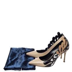 مملوكة مسبقًا حذاء كعب عالي جيانفيتو روسي جلد متعدد الألوان مقدمة مدببة مقاس 38