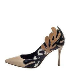 مملوكة مسبقًا حذاء كعب عالي جيانفيتو روسي جلد متعدد الألوان مقدمة مدببة مقاس 38